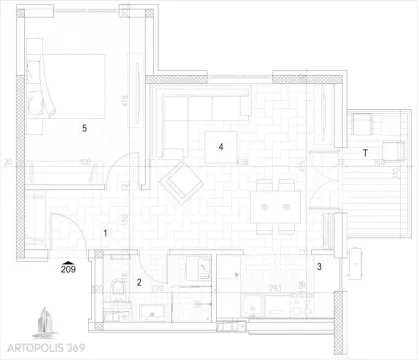 Prodaja, dvosoban stan, 50m², Voždovac Sve Podlokacije, Beograd - image 8