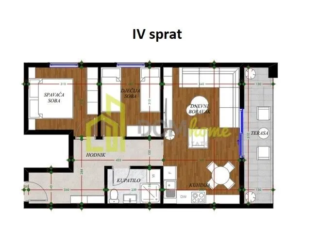 Prodaja, dvosoban stan, 57m², Gorica C, Podgorica
