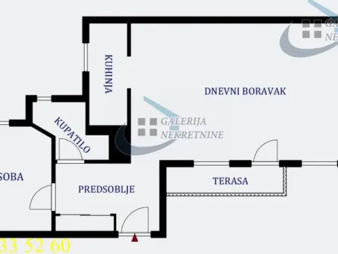 Sale, two bedroom apartment, 51m², Obilićev Venac, Beograd - image 5