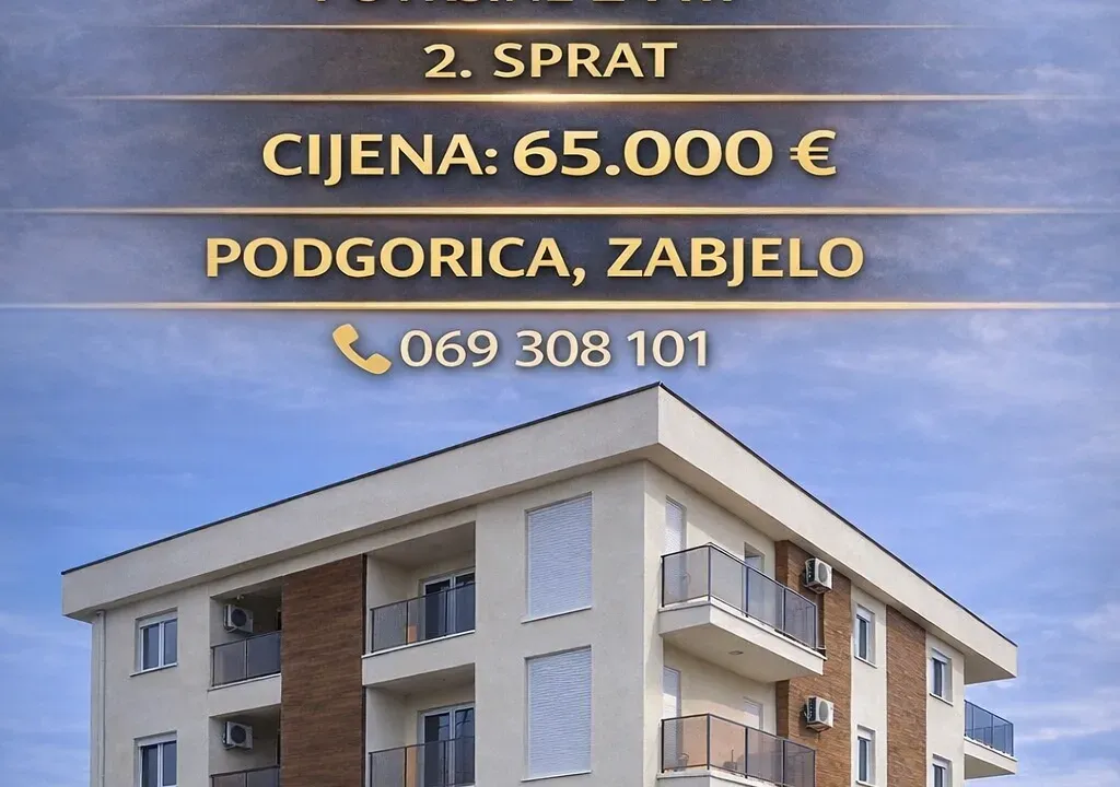 Sale, one bedroom apartment, 24m², Zabjelo, Podgorica