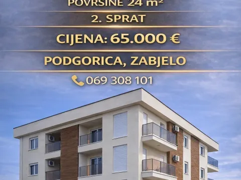 Prodaja, jednosoban stan, 24m², Zabjelo, Podgorica - image 1