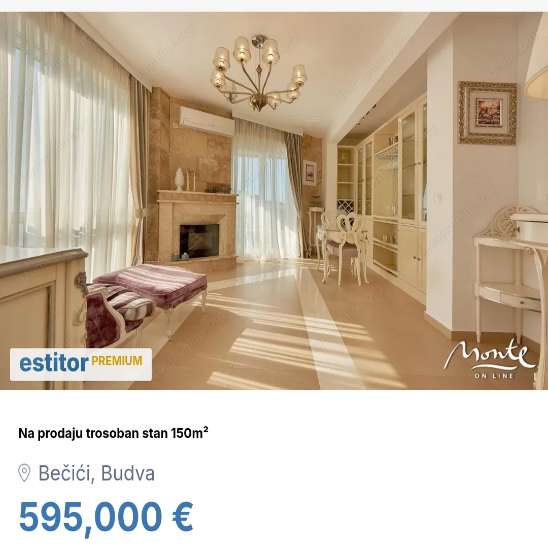 Prodaja, trosoban stan, 150m², Bečići, Budva