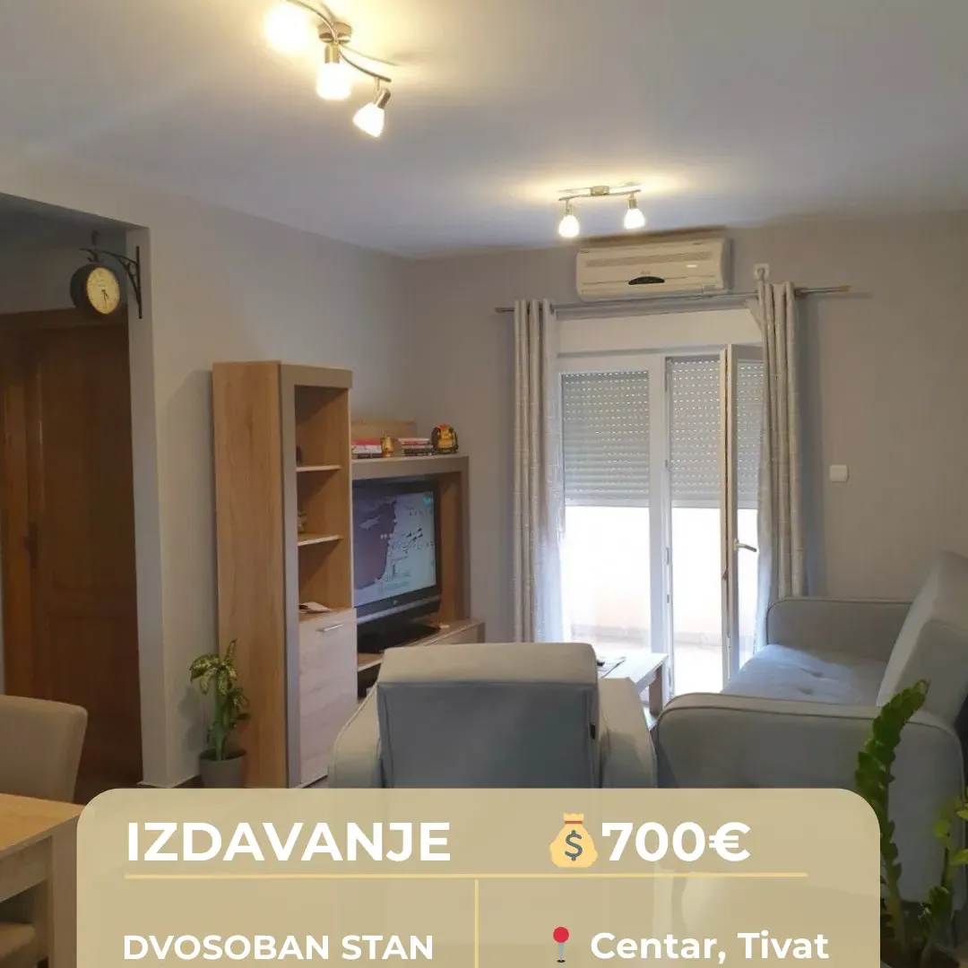 Rent, two bedroom apartment, 52m², Centar, Tivat