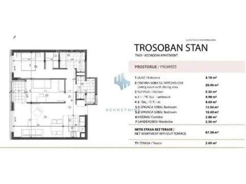 Prodaja, trosoban stan, 70m², Novi Beograd Blok 65, Novi Beograd Sve Podlokacije - image 14