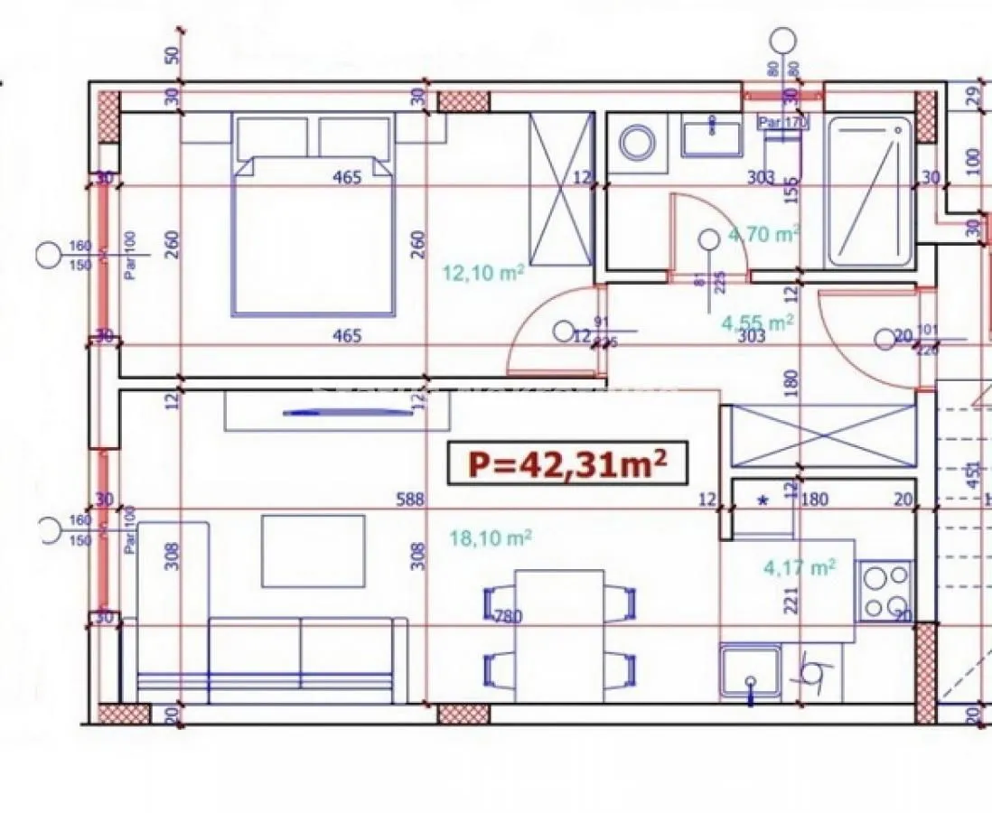 Prodaja, dvosoban stan, 42m², Futog, Novi Sad Sve Podlokacije