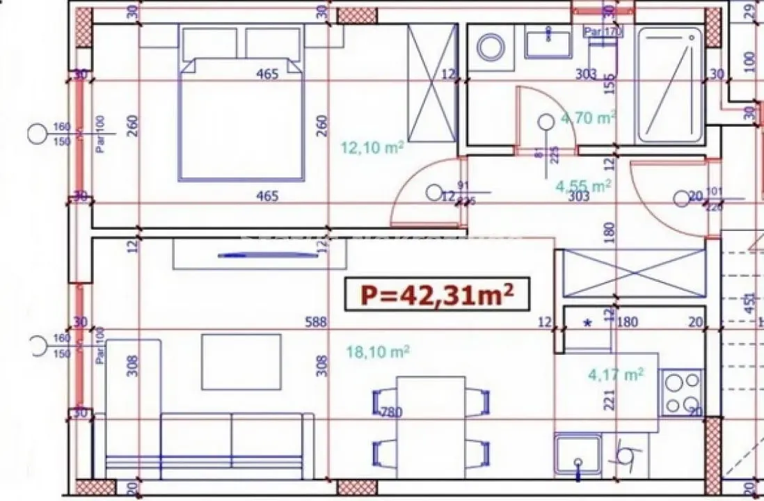 Prodaja, dvosoban stan, 42m², Futog, Novi Sad Sve Podlokacije