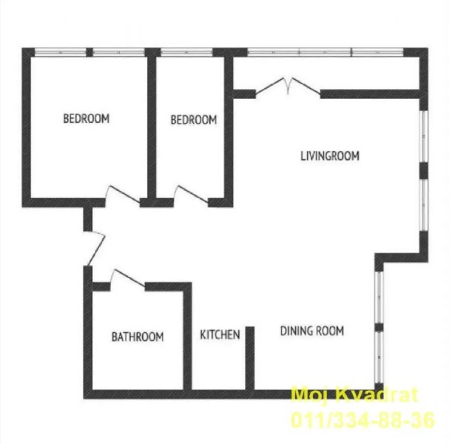 Prodaja, trosoban stan, 53m², Zeleno Brdo, Zvezdara Sve Podlokacije