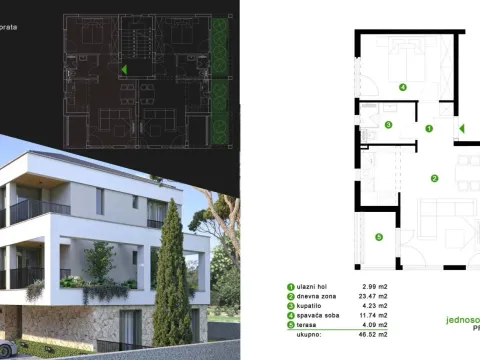 Sale, one bedroom apartment, 47m², Dalmatinska ulica, Podgorica - image 9