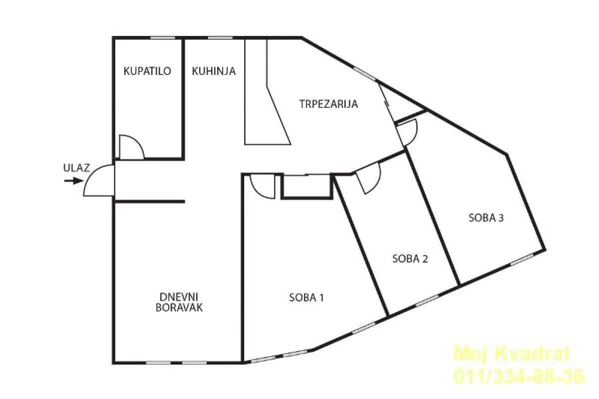 Rent, four bedroom apartment, 105m², Savski Venac, Beograd