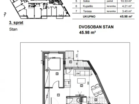 Prodaja, dvosoban stan, 46m², Bulevar patrijarha Pavla, Novi Sad Sve Podlokacije - image 2