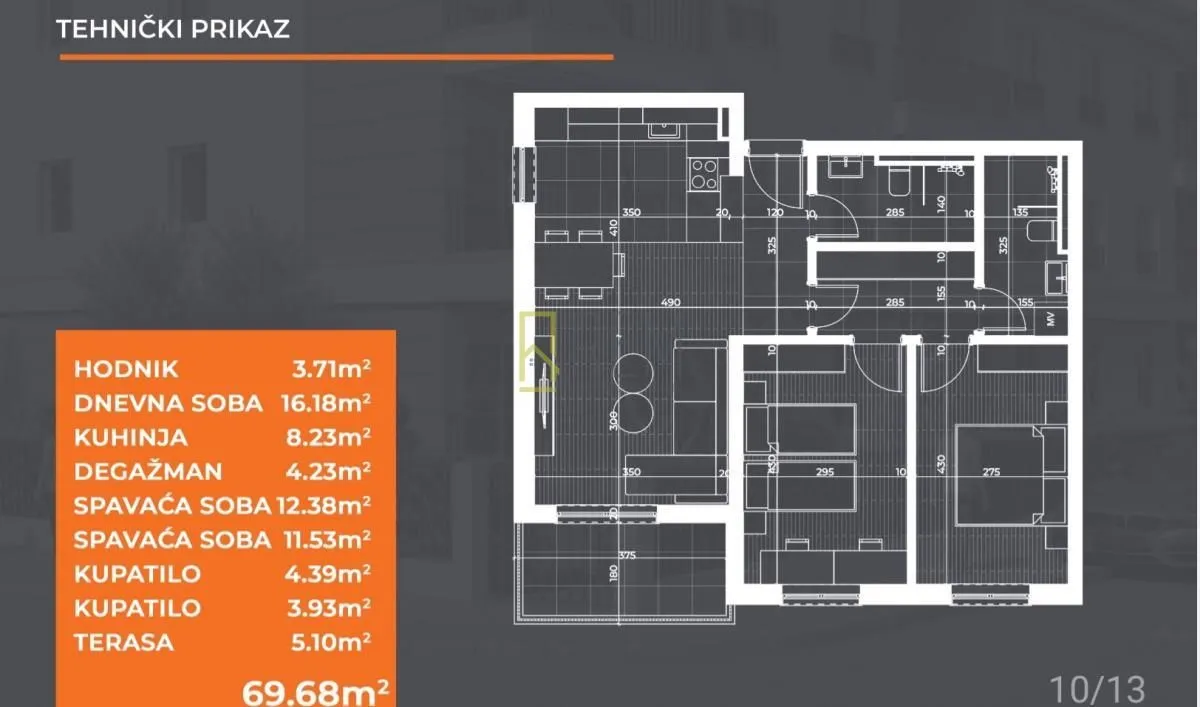 Prodaja, dvosoban stan, 70m², Donja Gorica, Podgorica