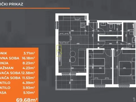 Prodaja, dvosoban stan, 70m², Donja Gorica, Podgorica - image 9