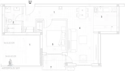 Sale, two bedroom apartment, 48m², Veliki Mokri Lug, Zvezdara Sve Podlokacije - image 8