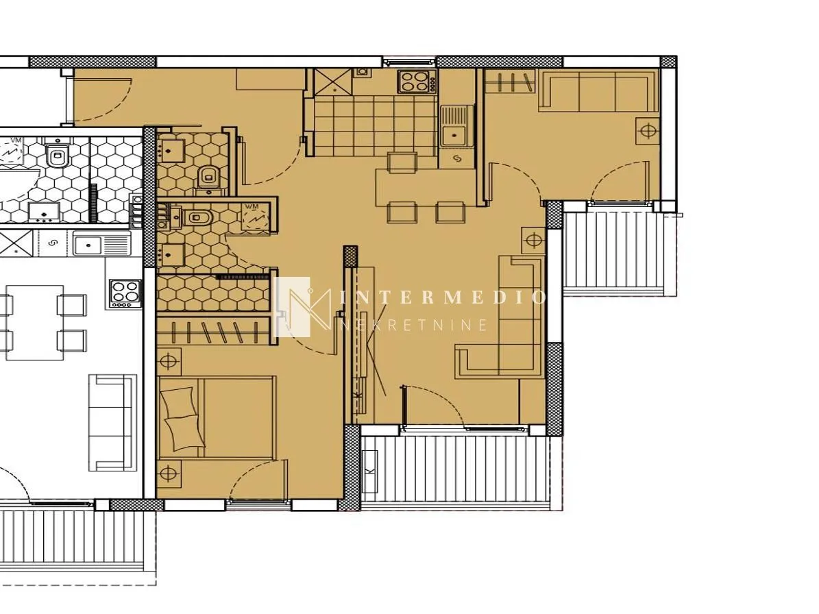 Prodaja, dvosoban stan, 62m², Dobrota, Kotor