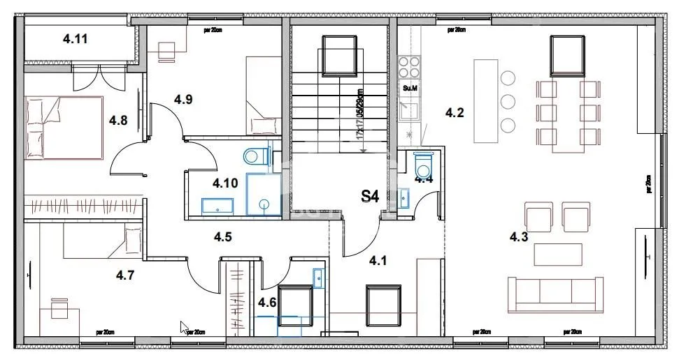 Sale, four bedroom apartment, 104m², Palilula Sve Podlokacije, Beograd