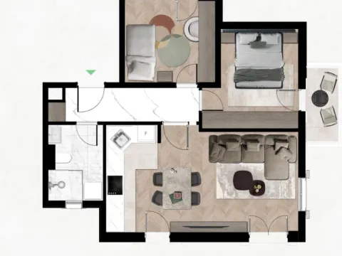 Prodaja, dvosoban stan, 58m², Tivat, Crna Gora - image 7