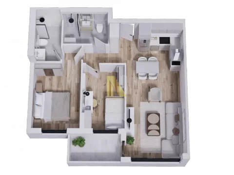 Sale, three bedroom apartment, 59m², Telep, Novi Sad Sve Podlokacije - image 2