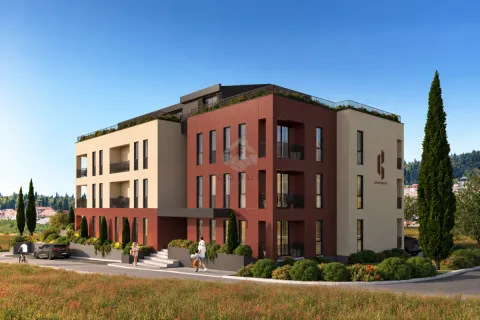 Exterior view of a modern residential building with landscaped yard. - image 4