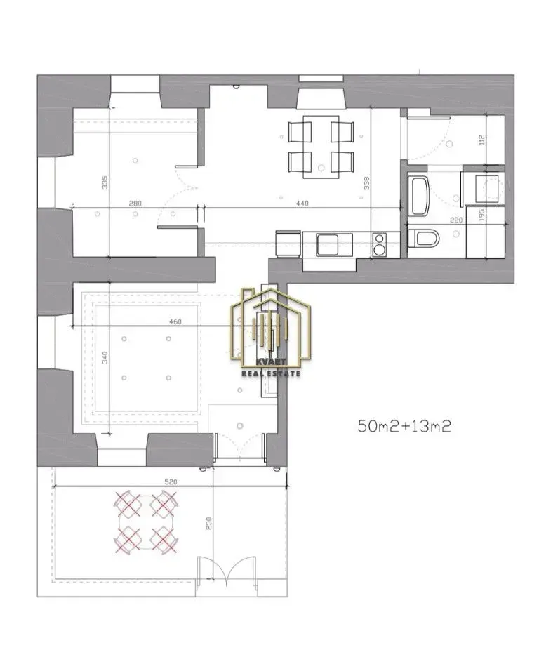 Rent, office space, 50m², Centar, Kotor