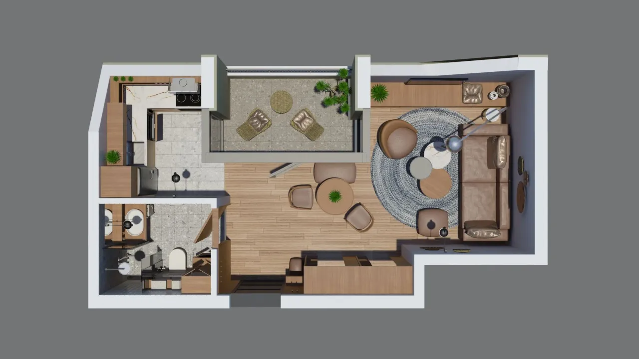 Sale, studio apartment, 33m², Zabjelo, Podgorica