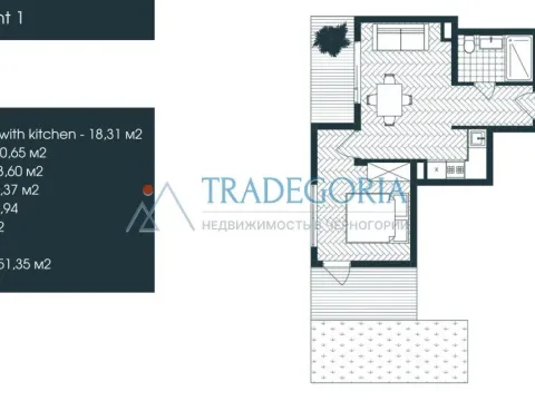 Prodaja, jednosoban stan, 51m², Tivat, Crna Gora - image 7