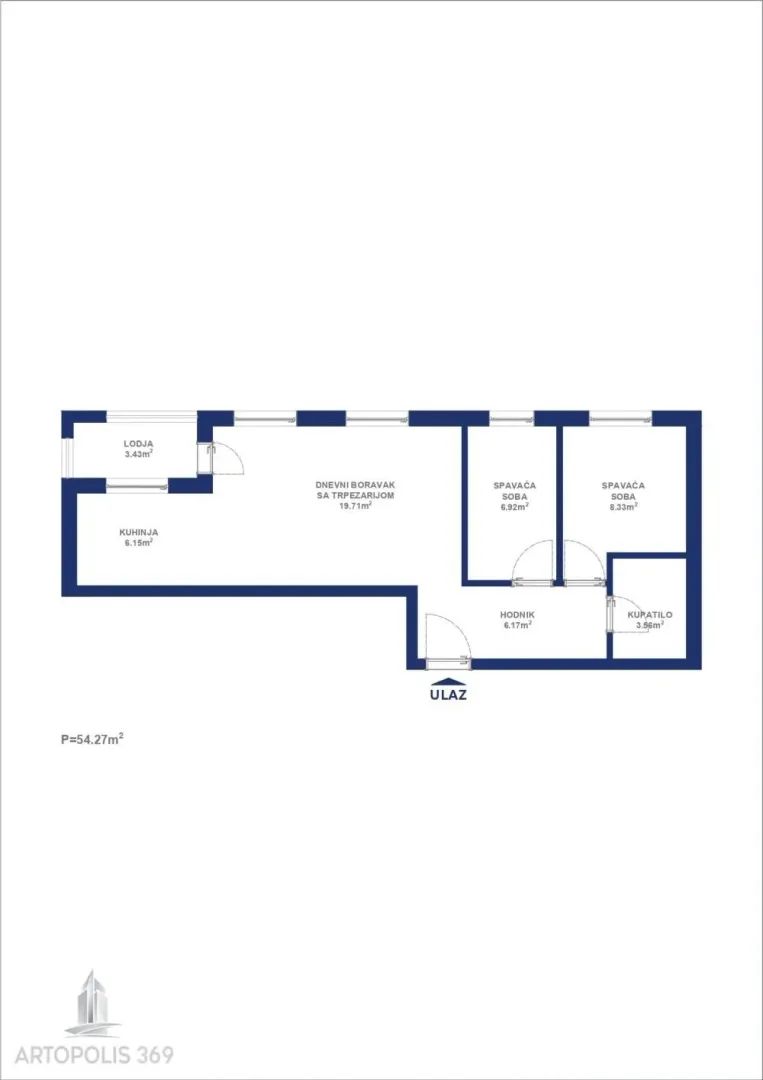 Sale, three bedroom apartment, 54m², Ledine, Beograd