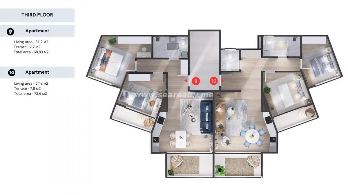 Prodaja, stan, 69m², Tivat, Crna Gora