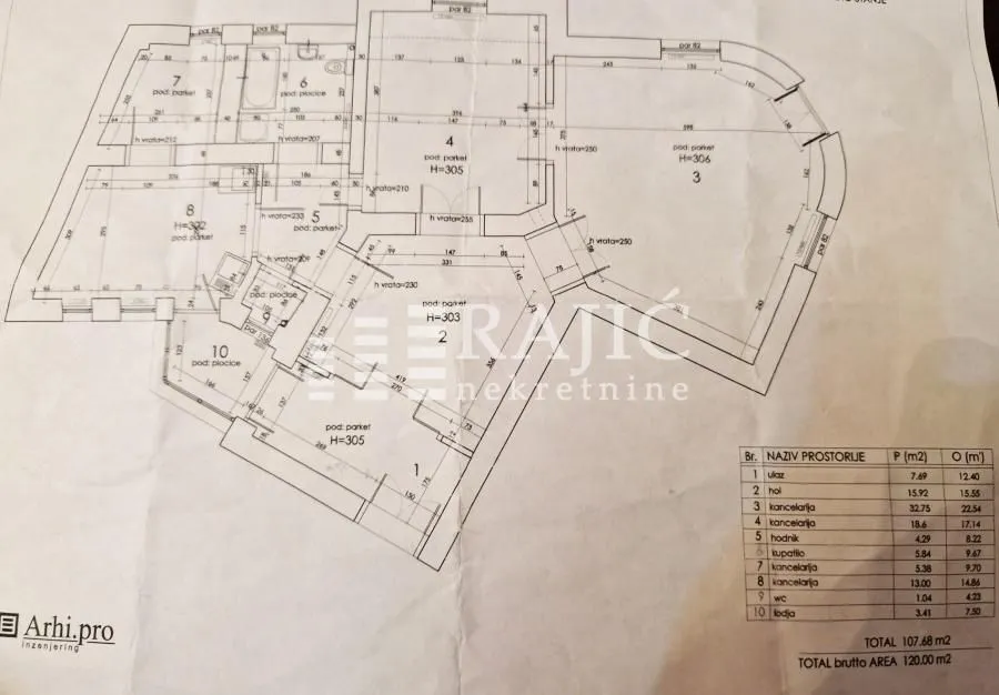 Architectural floor plan of the property.