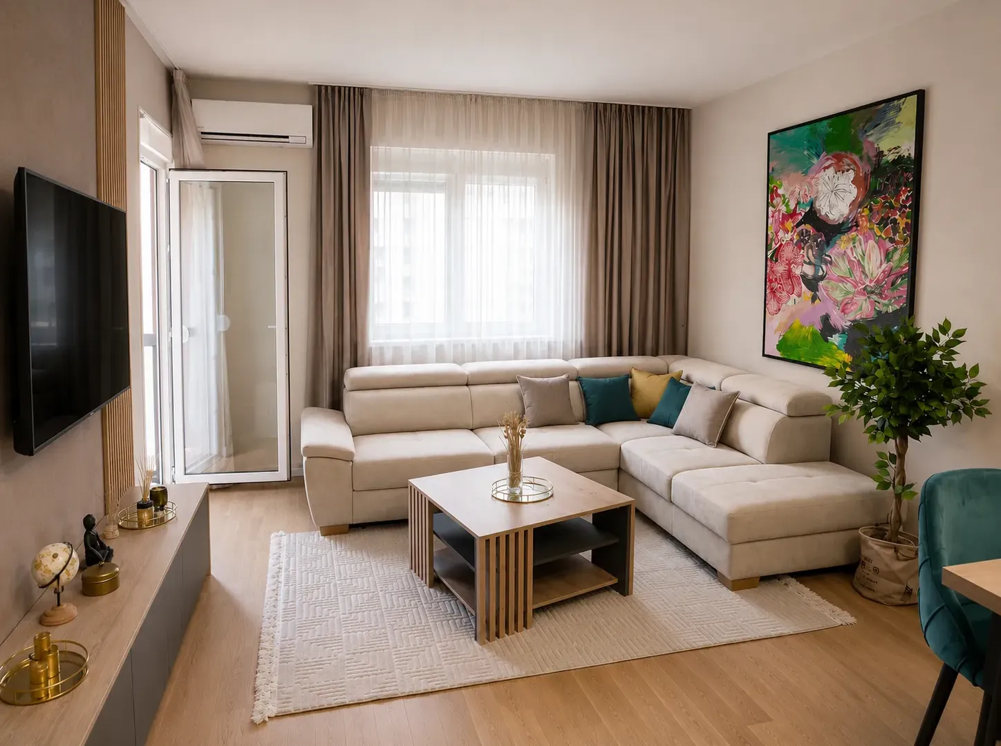 Rent, one bedroom apartment, 50m², Zabjelo, Podgorica