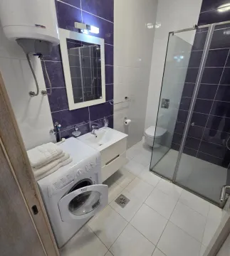 Moderno opremljeno kupatilo sa tuš kabinom i veš mašinom. - image 12