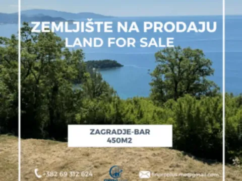 Prodaja, zemljište, 450m2, Zagrađe, Bar Prodaja, zemljište, 450m2, Zagrađe, Bar