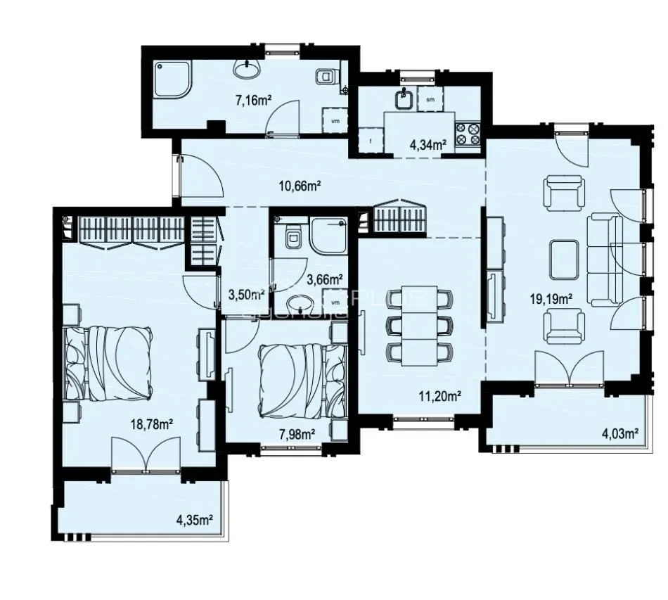 Prodaja, trosoban stan, 95m², Budva, Crna Gora