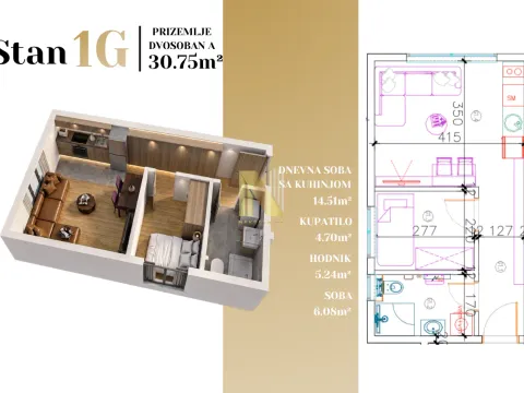 Prodaja, jednosoban stan, 31m², Adice, Novi Sad Sve Podlokacije - image 2