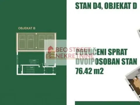 Sale, two bedroom apartment, 47m², Borča 1, Borča Sve Podlokacije - image 8