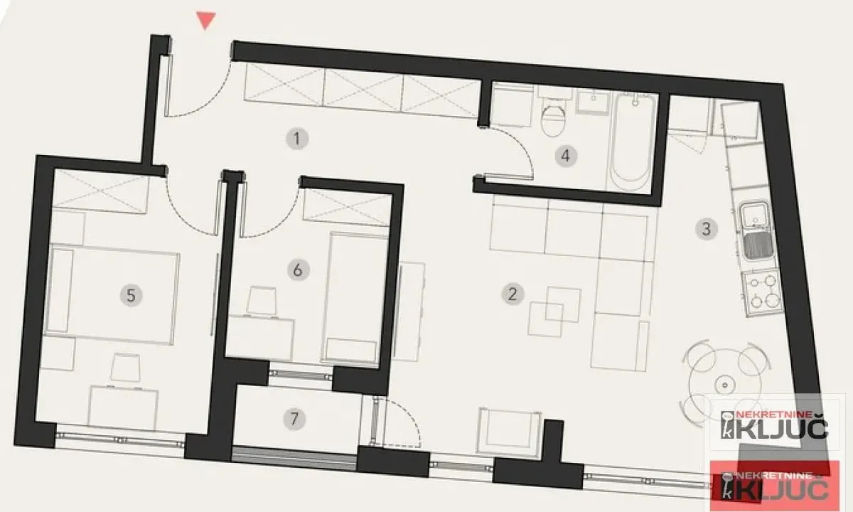 Prodaja, dvosoban stan, 58m², Podbara, Novi Sad Sve Podlokacije