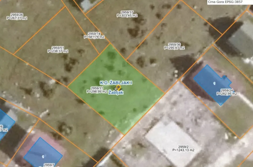 Prodaja, plac, 299m², Žabljak, Crna Gora