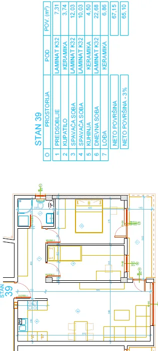 Prodaja, dvosoban stan, 65m², Palilula, Niš