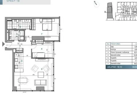 Izdavanje, trosoban stan, 84m², Novi Beograd Blok 65, Novi Beograd Sve Podlokacije - image 2