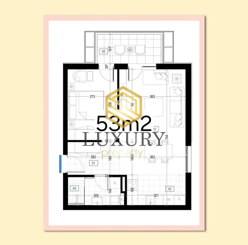 Rent, one bedroom apartment, 53m², Central Point, Podgorica