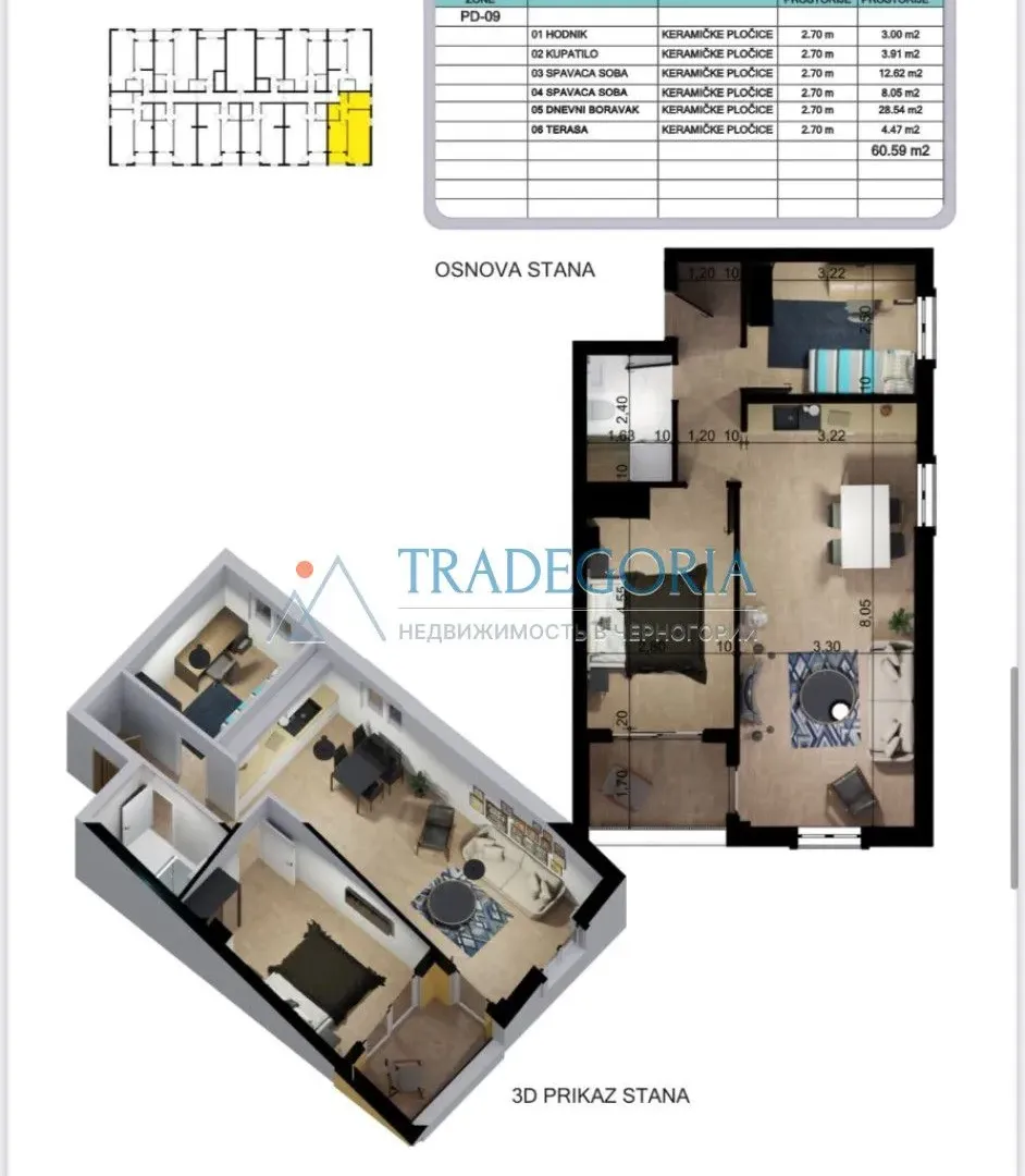 Prodaja, garsonjera, 31m², Bar, Crna Gora