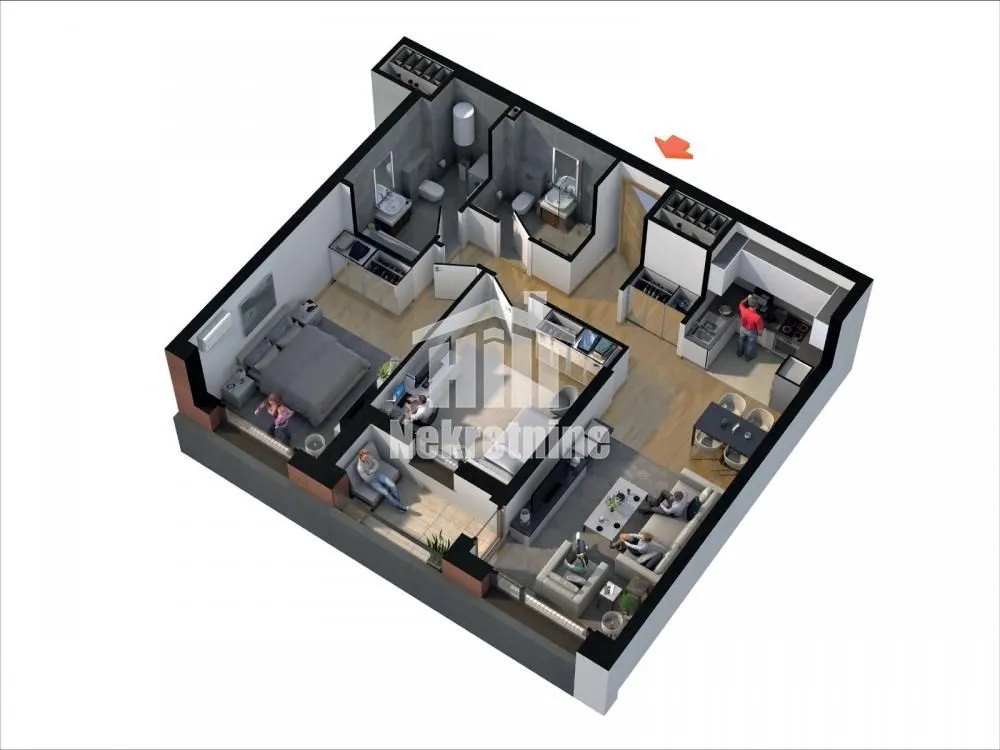 Prodaja, trosoban stan, 78m², Novi Beograd Blok 65, Novi Beograd Sve Podlokacije