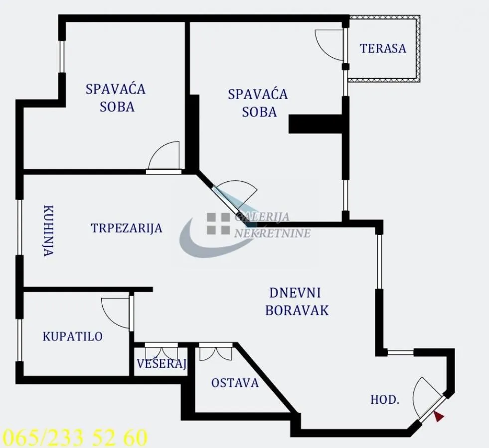 Sale, three bedroom apartment, 78m², Stari Grad, Beograd