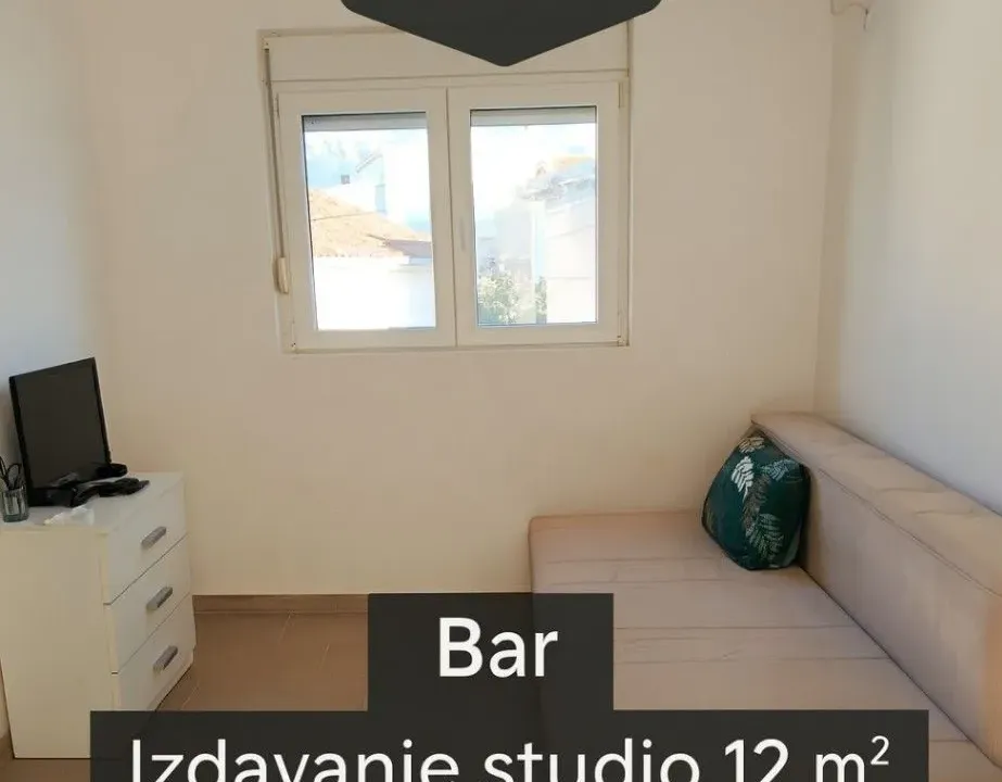 Izdavanje, garsonjera, 12m², Bjeliši, Bar