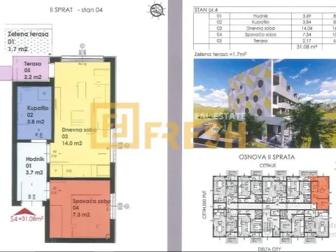 Prodaja, jednosoban stan, 31m², Gornja Gorica, Podgorica - image 5
