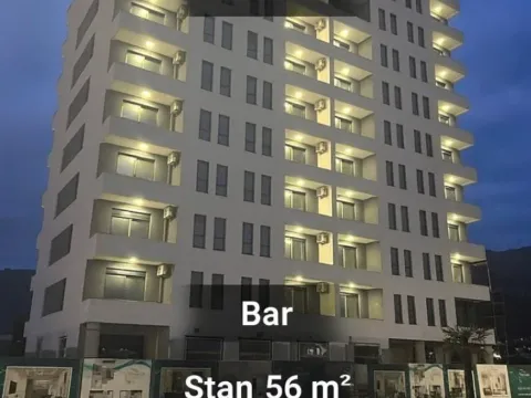 Prodaja, jednosoban stan, 56m², Bar, Crna Gora
