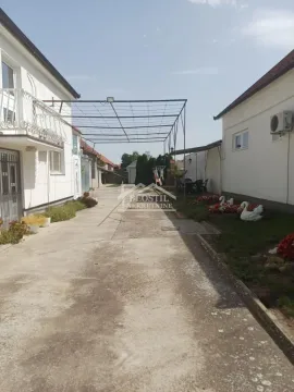 Dvorište sa popločanim prolazom i uređenim zelenilom između kuća. - image 20