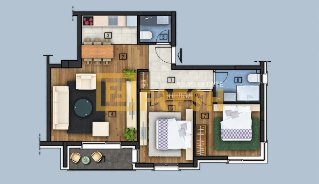 Sale, two bedroom apartment, 70m², Kolašin, Crna Gora