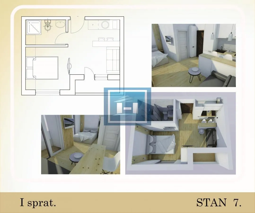 Prodaja, garsonjera, 23m², Aqua park, Jagodina