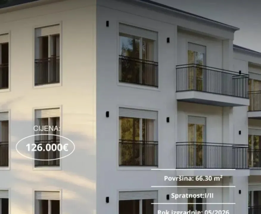 Prodaja, dvosoban stan, 66m², Zabjelo, Podgorica