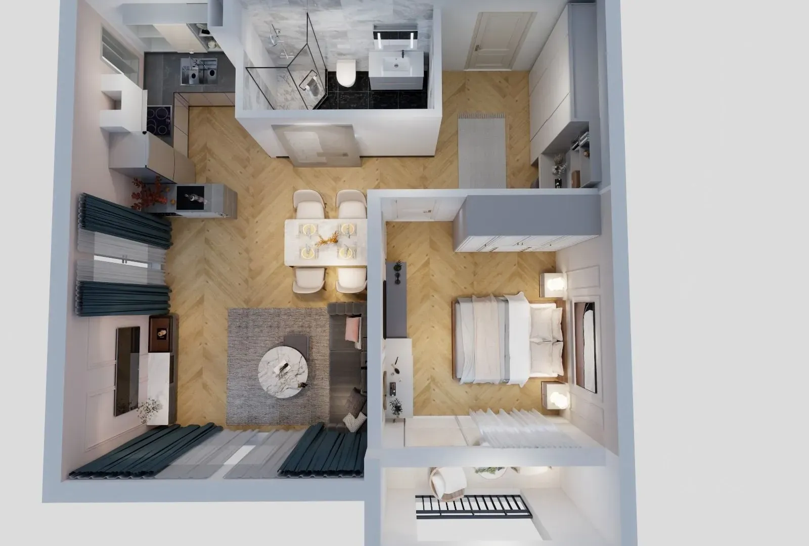 Sale, one bedroom apartment, 62m², Sutomore, Bar